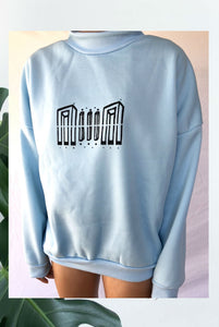 ☯Printed Baby Blue Sweater☯