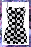 Checkered One Piece Playsuit