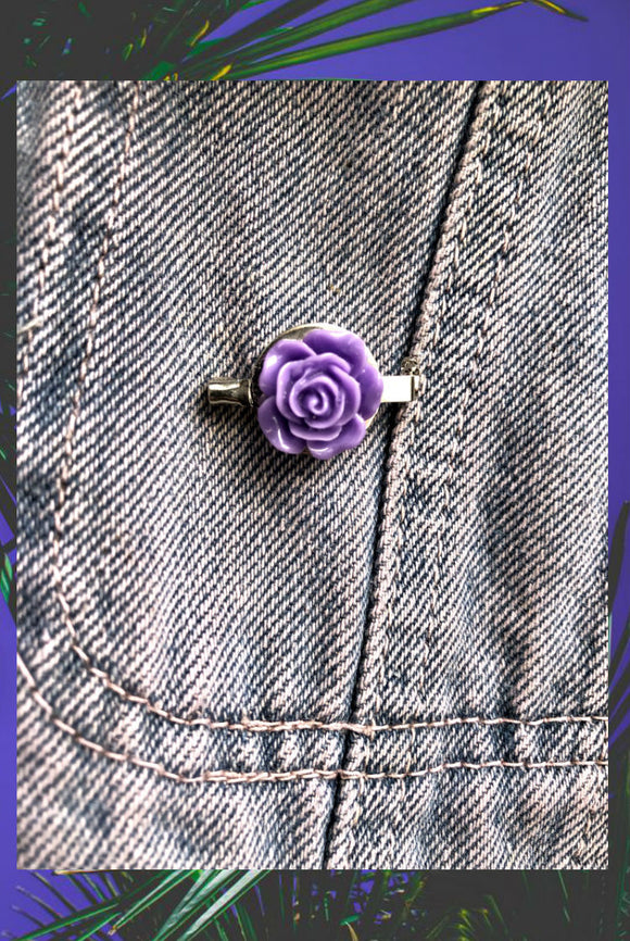 ☯Little Purple Rose Pin☯