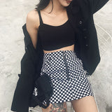 Grunge Checkered Skirt