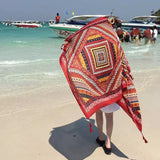 Red Tribal Patterned Tapestry