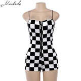 Checkered One Piece Playsuit